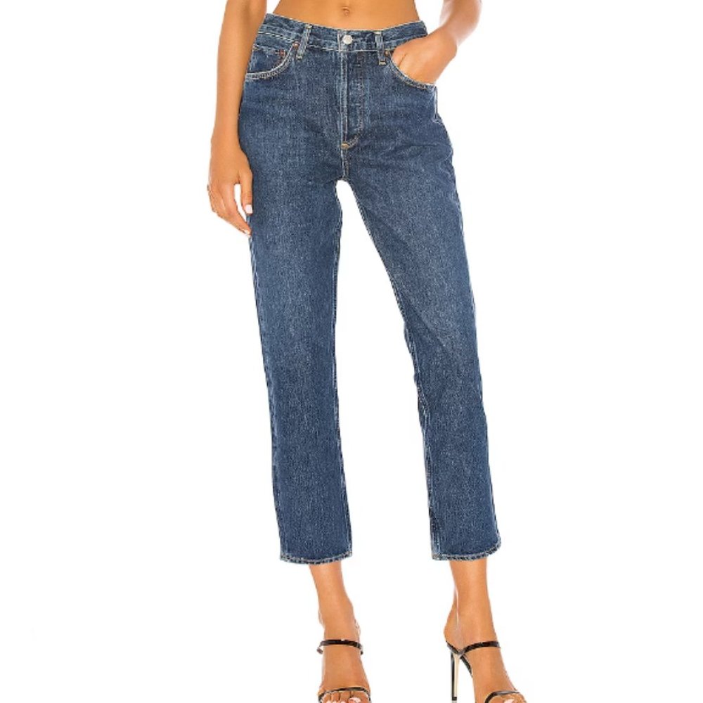 AGOLDE Riley High Rise Straight Crop, Size 25
